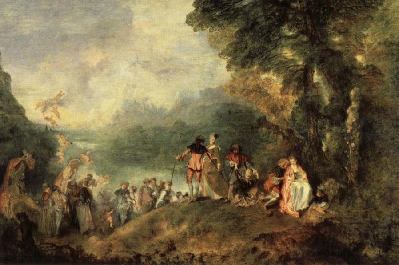 Jean-Antoine Watteau Embarkation from Cythera Germany oil painting art